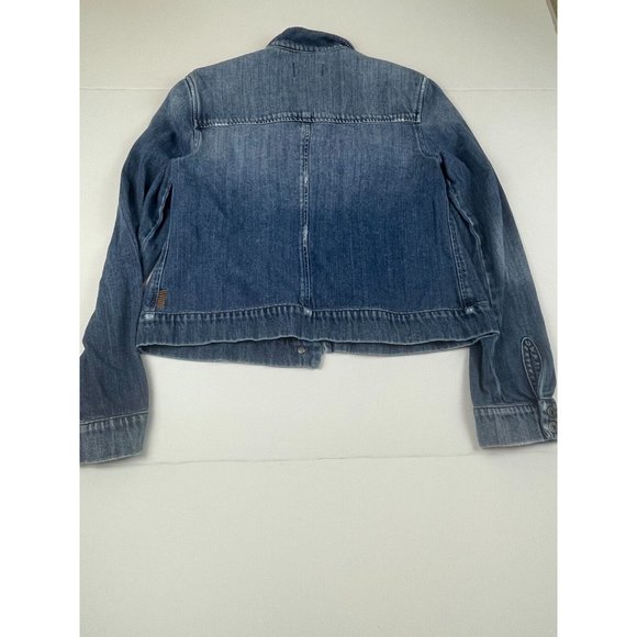 Paige Lightly Distressed Denim Jacket Medium - Picture 2 of 5